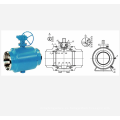 Dn800 pn25 válvula de bola completamente soldada estándar